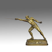 Rudolf Kuchler Bronze Fencer - Art Nouveau - Hickmet Fine Arts 