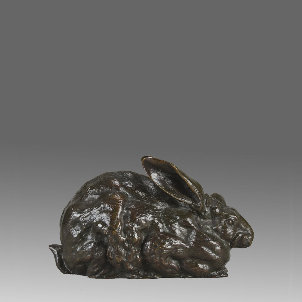 Pautrot Rabbit - Lapin Assis by Ferdinand Pautrot - Animaliers - Hickmet Fine Arts