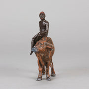 Vienna Bronze - Bergman Boy on Ox - Hickmet Fine Arts