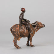 Vienna Bronze - Bergman Boy on Ox - Hickmet Fine Arts