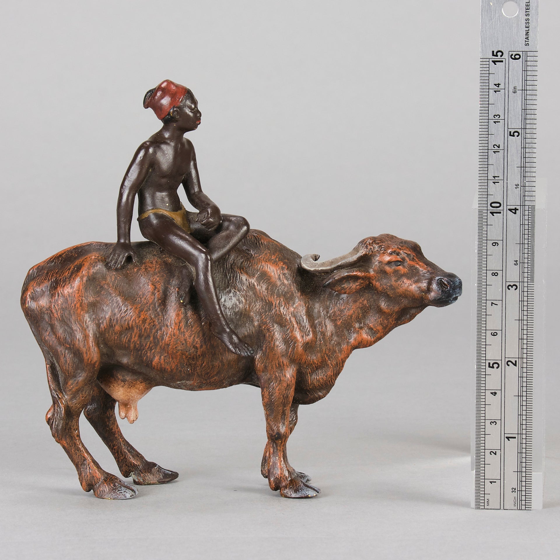 Vienna Bronze - Bergman Boy on Ox - Hickmet Fine Arts