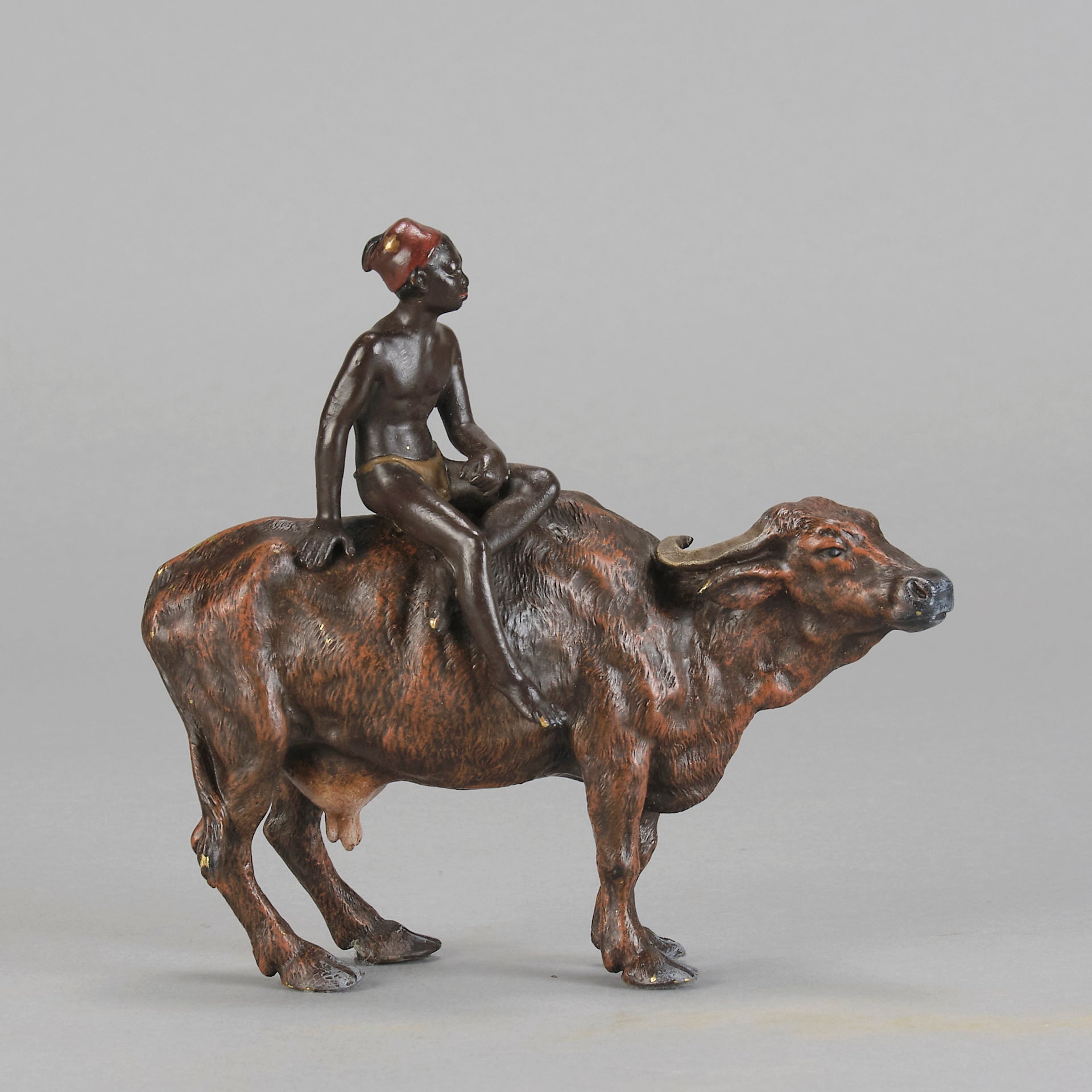 Bergman Bronze Boy on Oxen