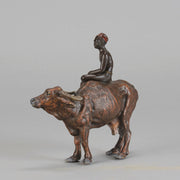 Bergman Bronze Boy on Oxen
