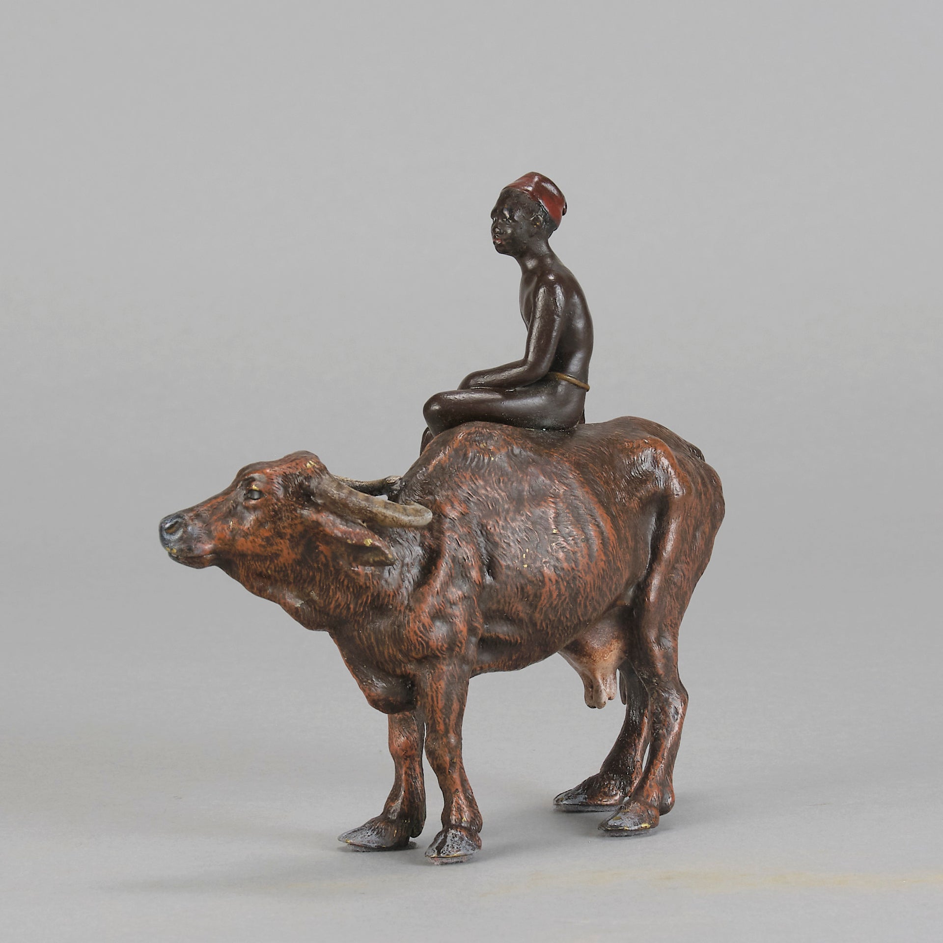 Bergman Bronze Boy on Oxen