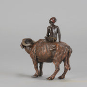 Bergman Bronze Boy on Oxen