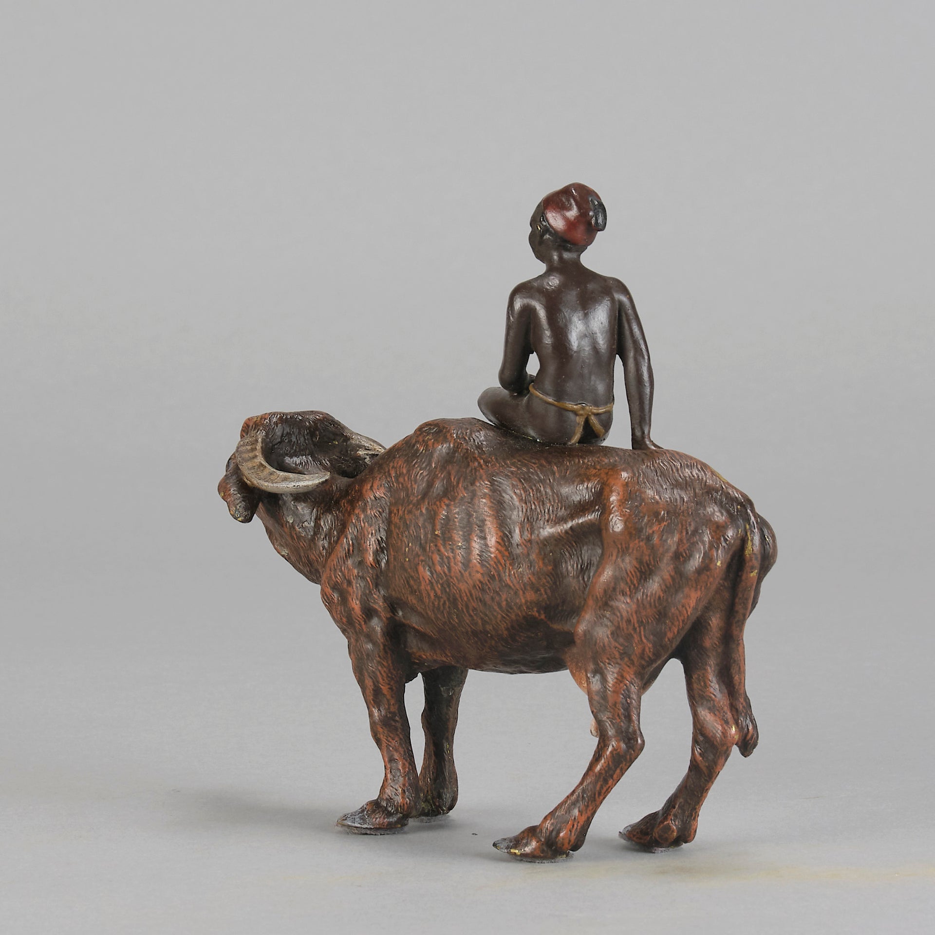 Bergman Bronze Boy on Oxen