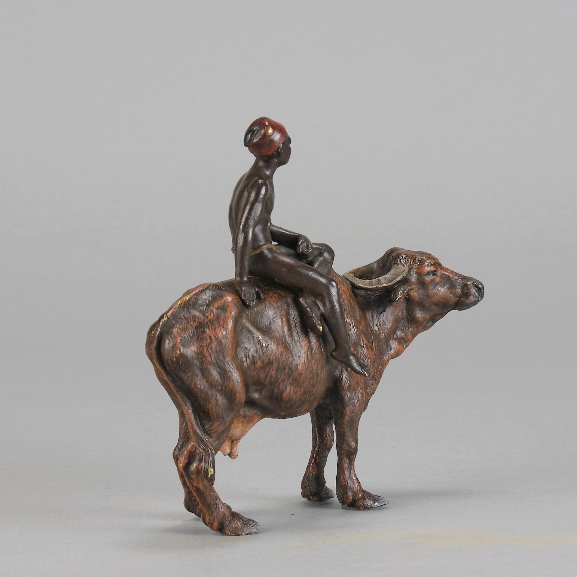 Bergman Bronze Boy on Oxen
