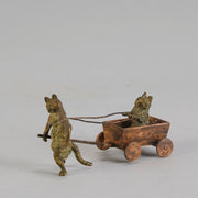 Bergman Cat in Cart  - Bergman Bronze - Hickmet Fine Arts