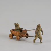 Bergman Cat in Cart  - Bergman Bronze - Hickmet Fine Arts