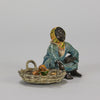 Bergman Girl with Fruit - Franz Bergman Bronze - Hickmet Fine Arts