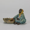 Bergman Girl with Fruit - Franz Bergman Bronze - Hickmet Fine Arts