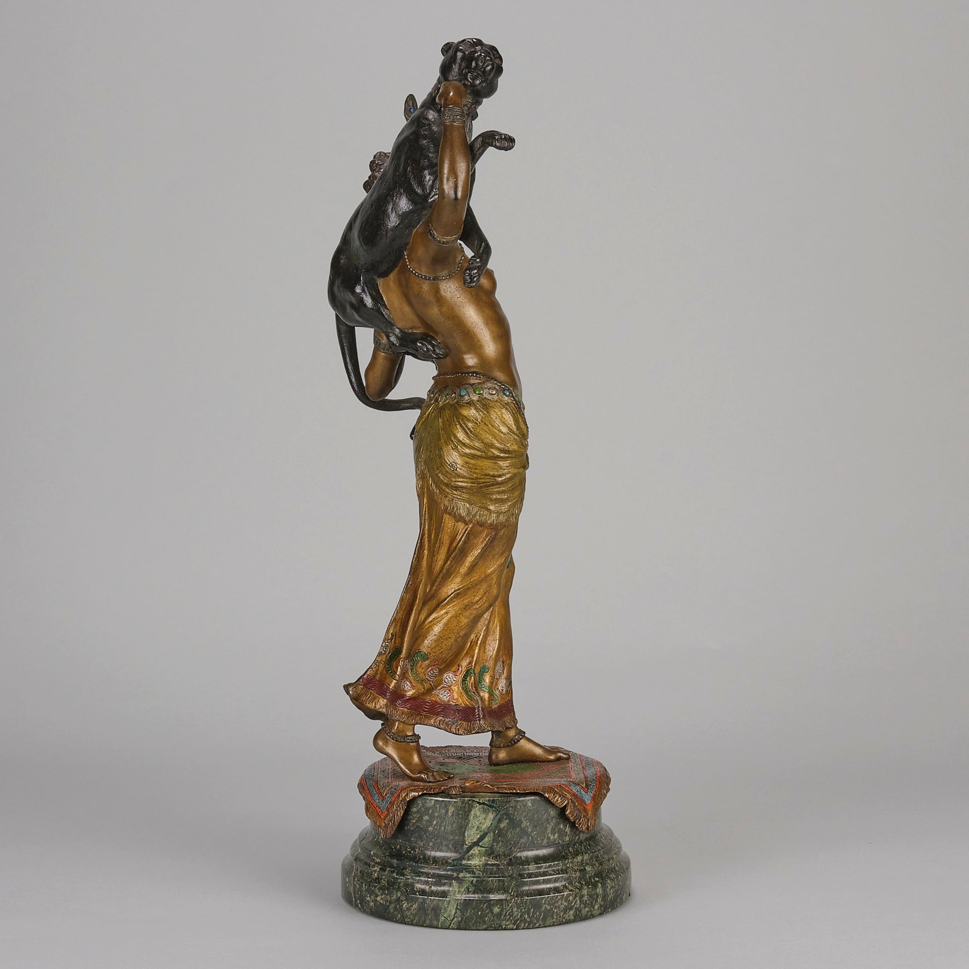 Bergman Harem Girl & Puma - Bergman Bronze - Hickmet Fine Arts