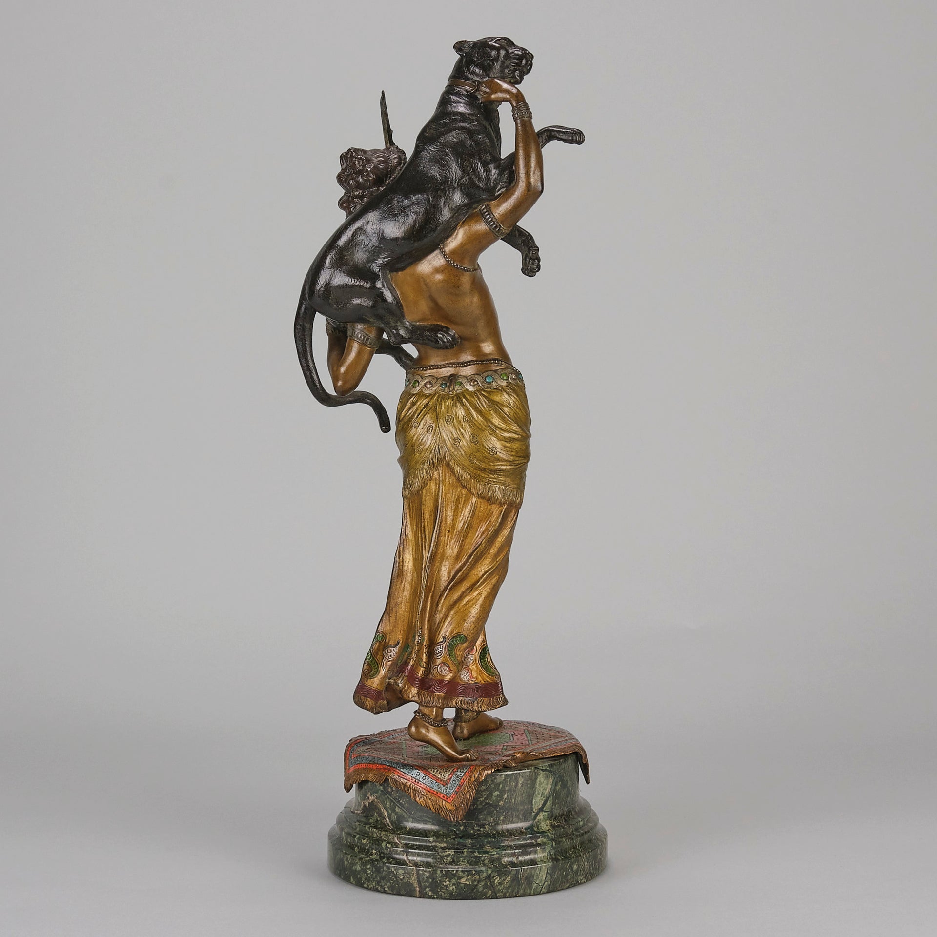Bergman Harem Girl & Puma - Bergman Bronze - Hickmet Fine Arts