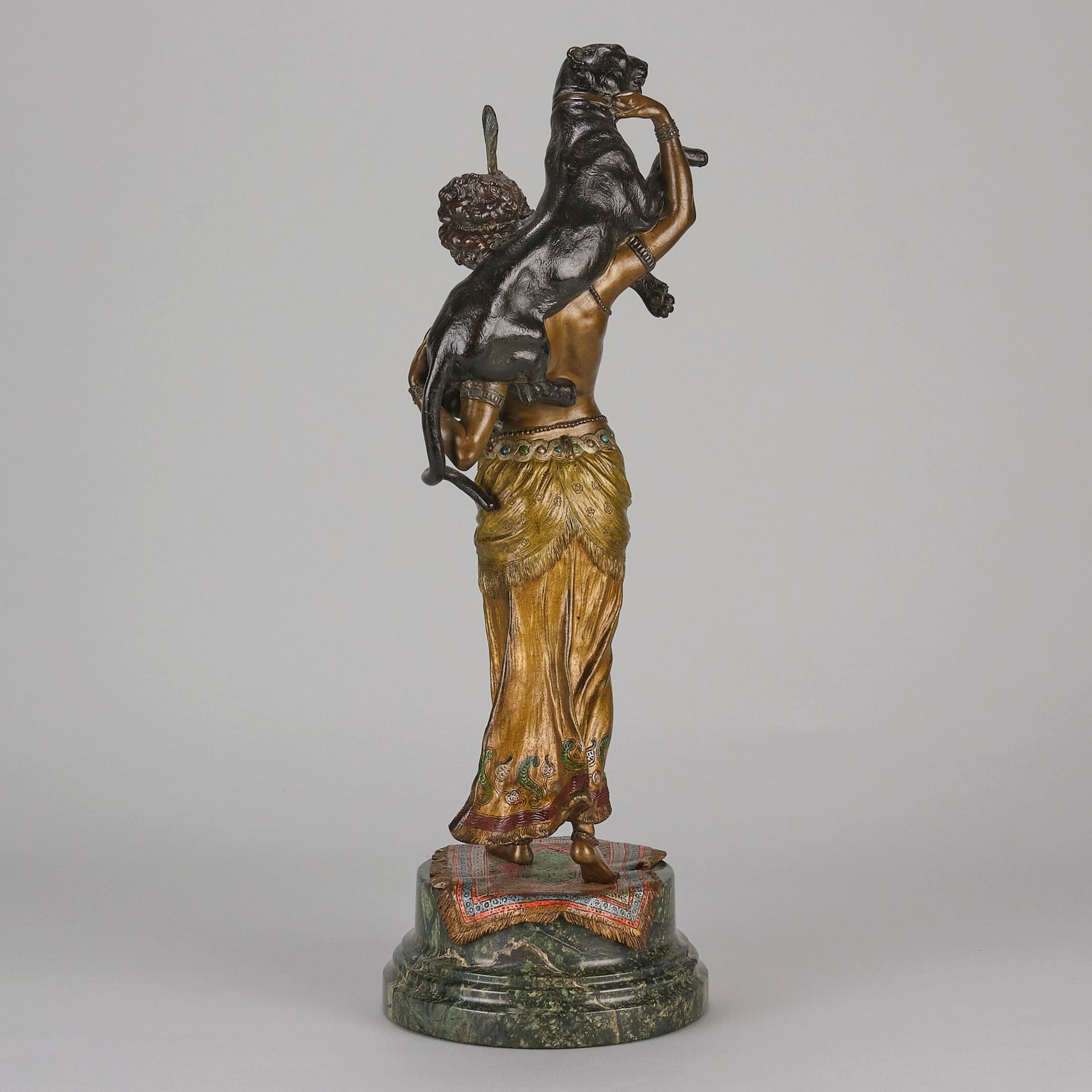 Bergman Harem Girl & Puma - Bergman Bronze - Hickmet Fine Arts