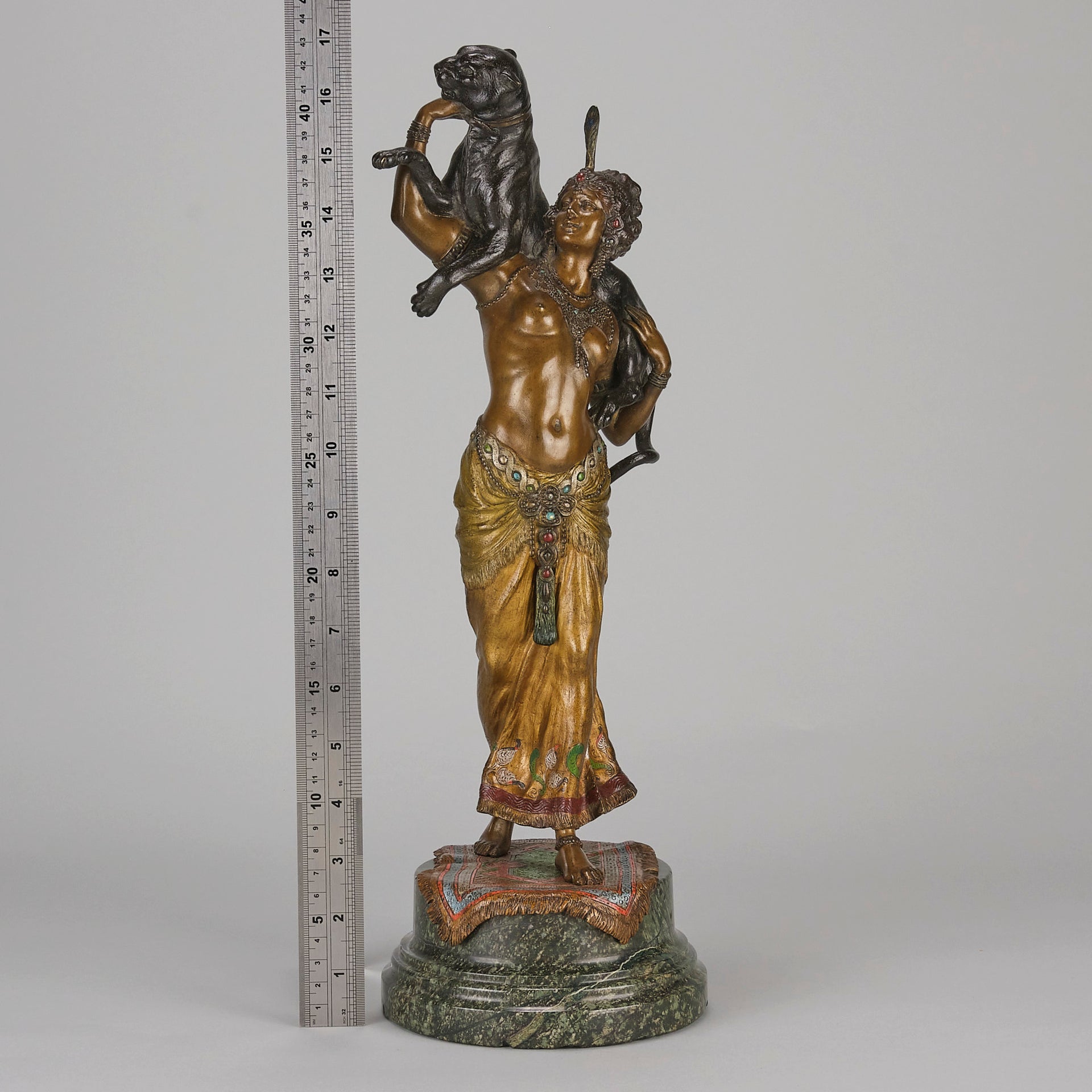 Bergman Harem Girl & Puma - Bergman Bronze - Hickmet Fine Arts