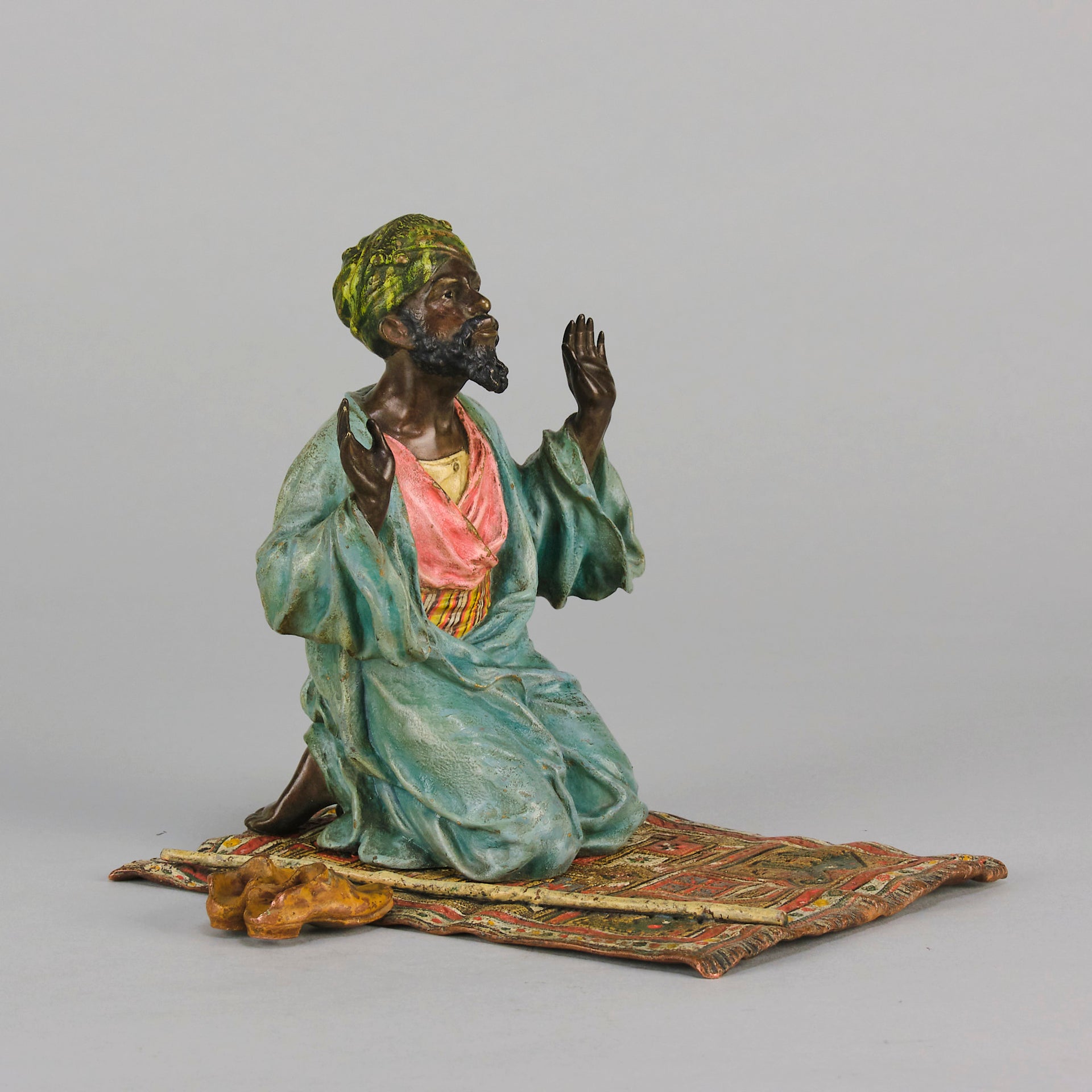 Man Praying bronze by Bergman