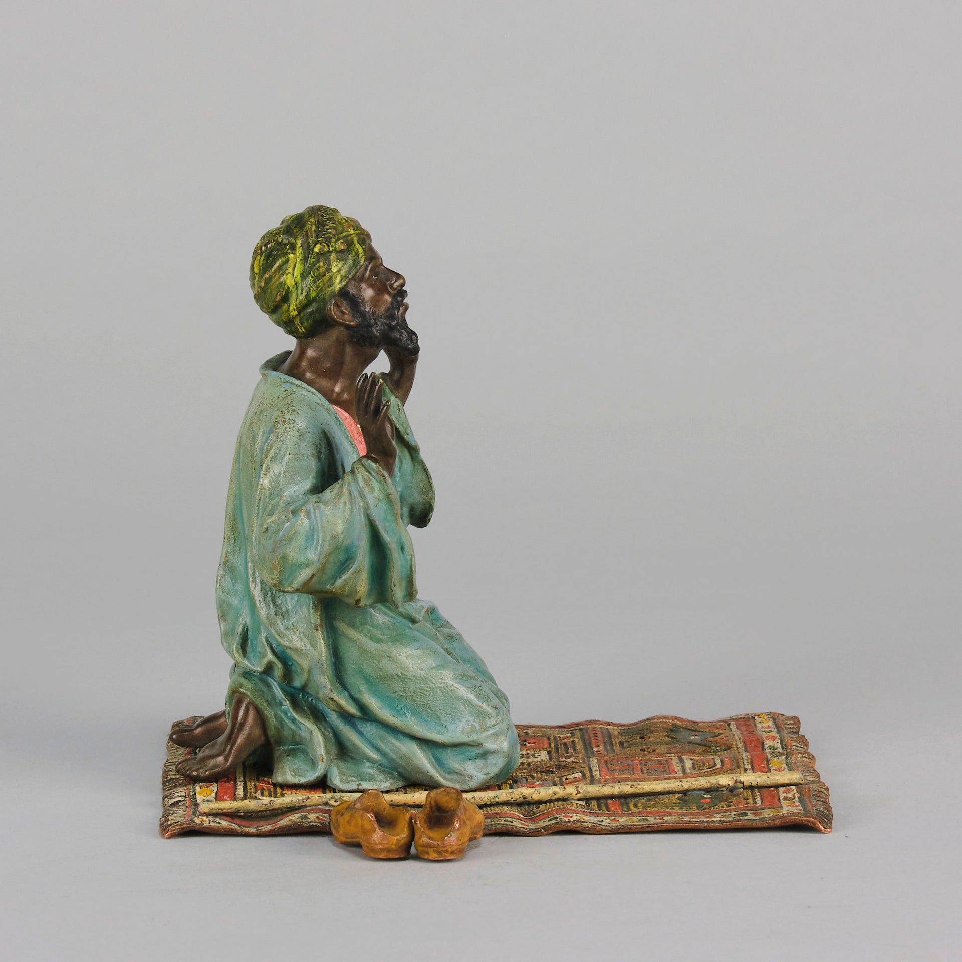 Man Praying bronze by Bergman