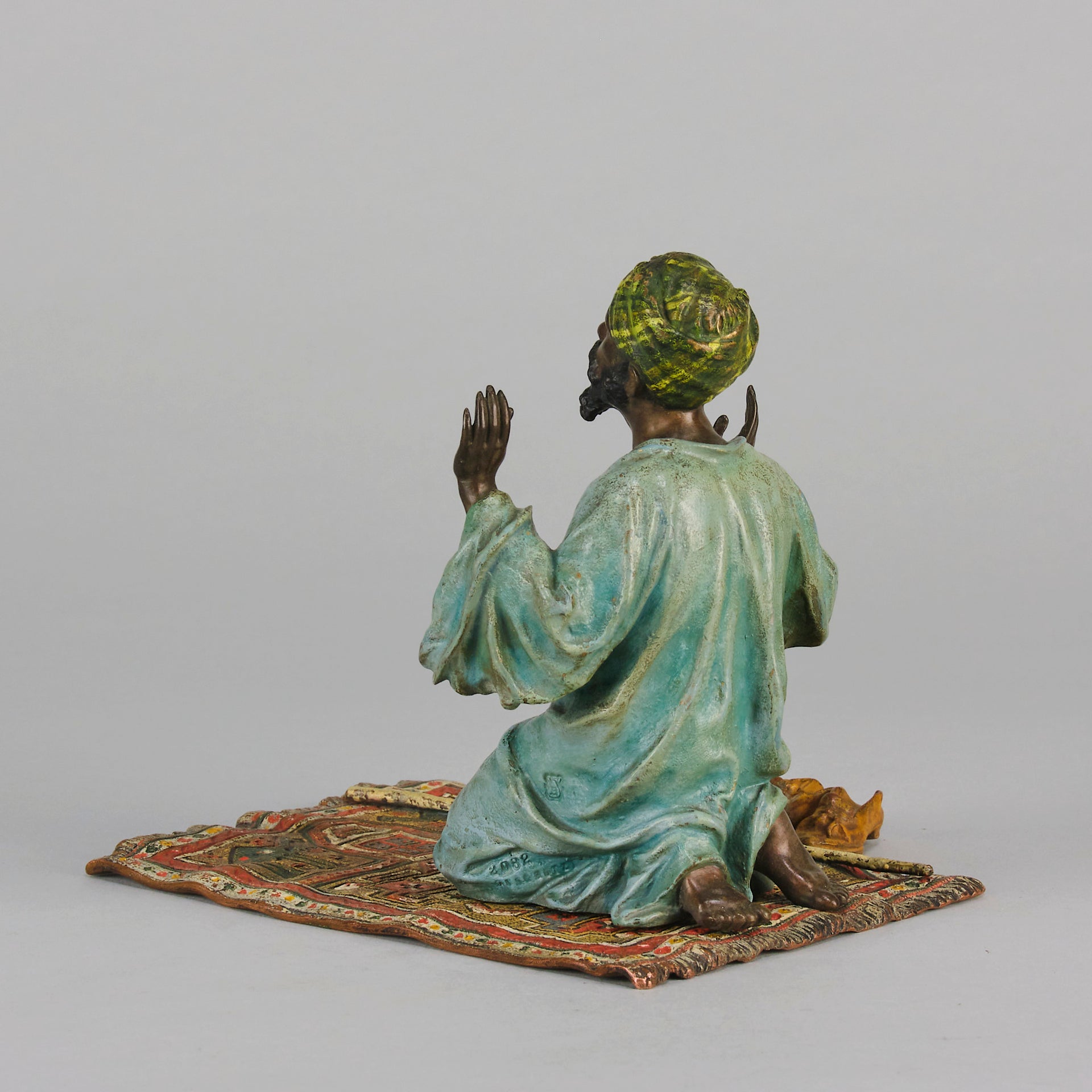Man Praying bronze by Bergman