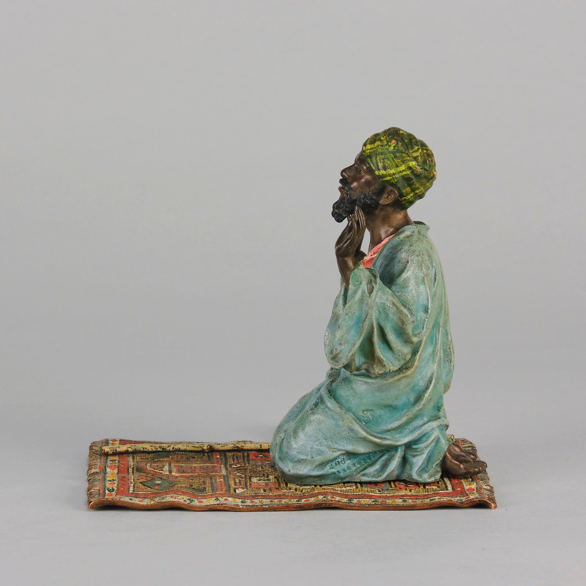 Man Praying bronze by Bergman