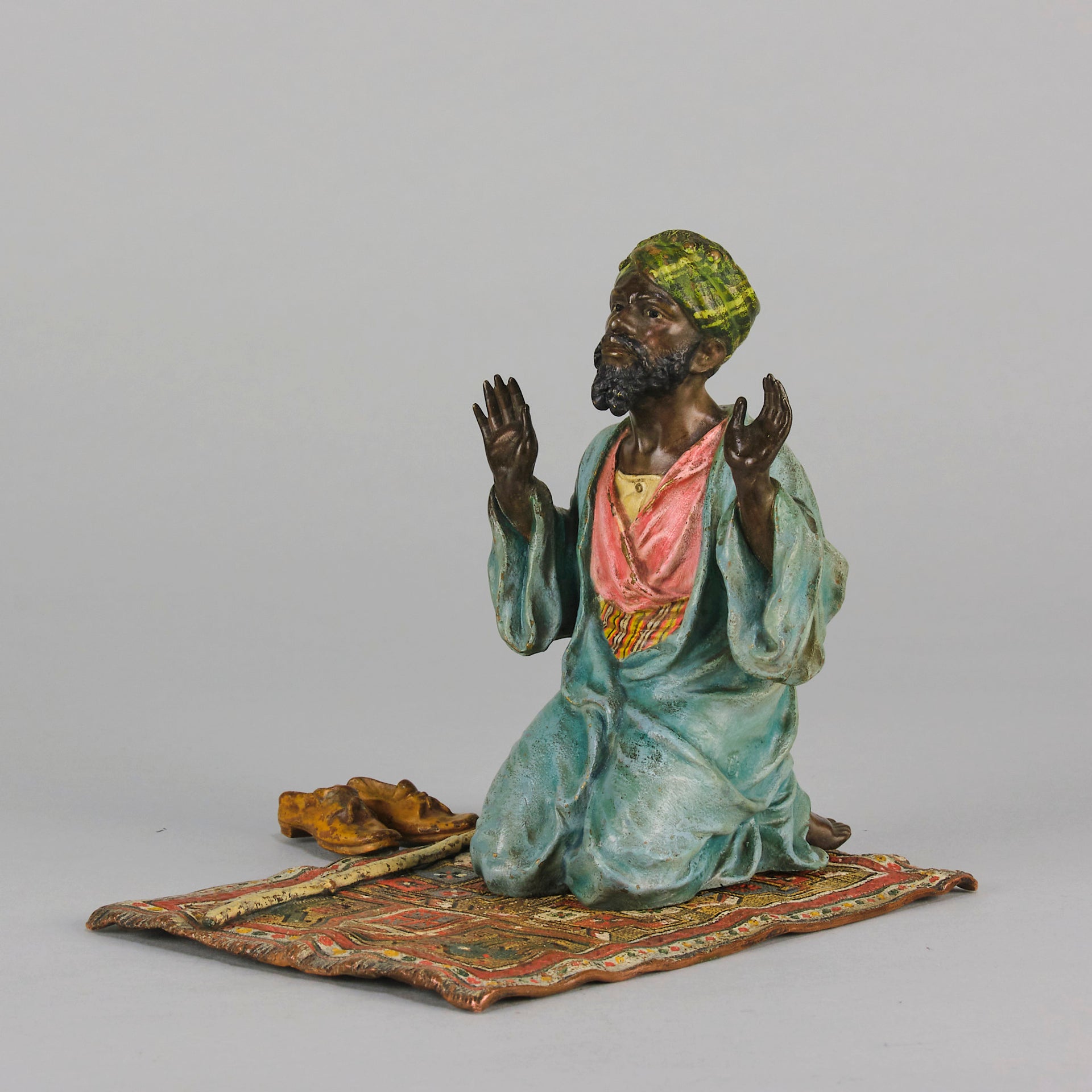 Man Praying bronze by Bergman