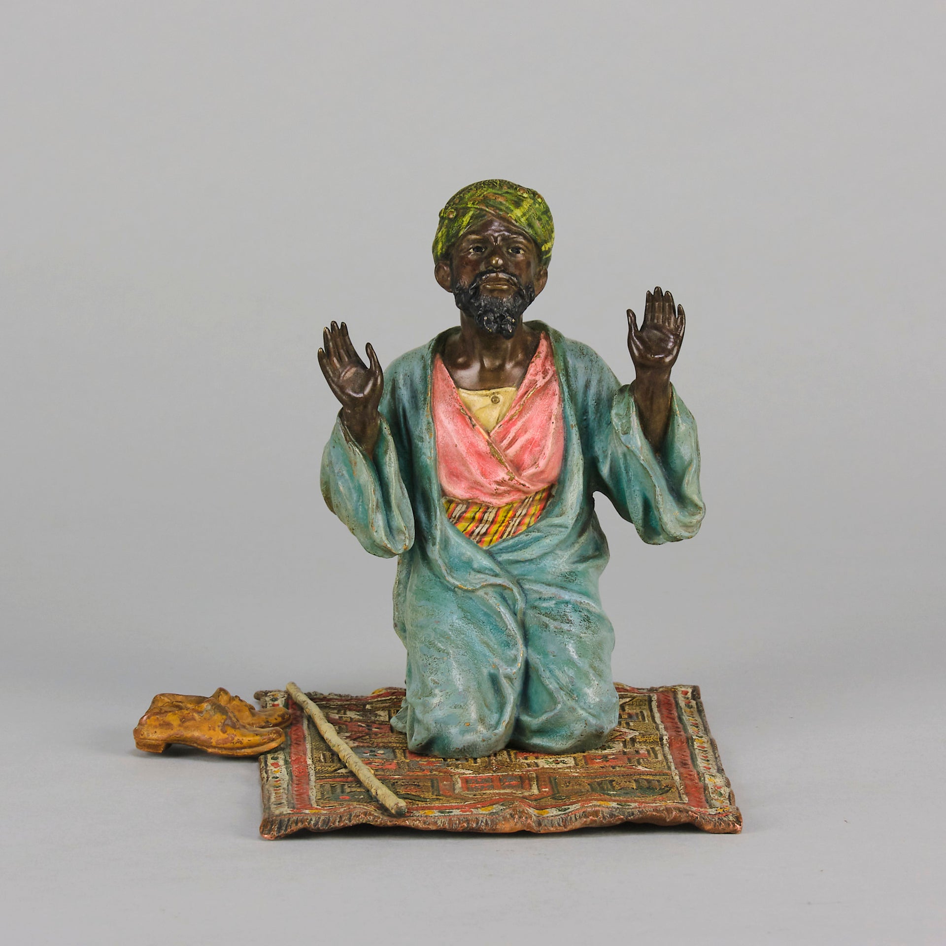 Man Praying bronze by Bergman