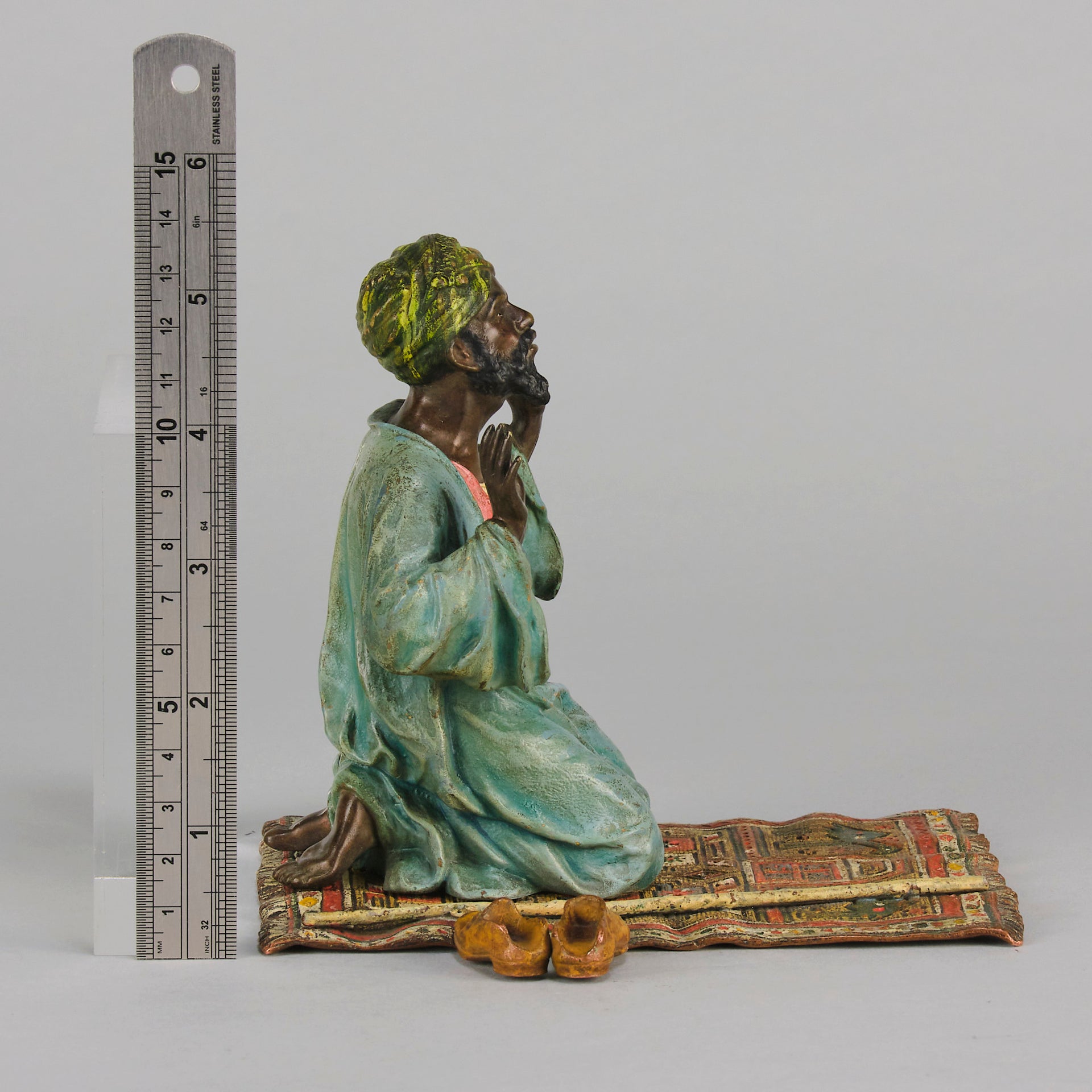 Man Praying bronze by Bergman