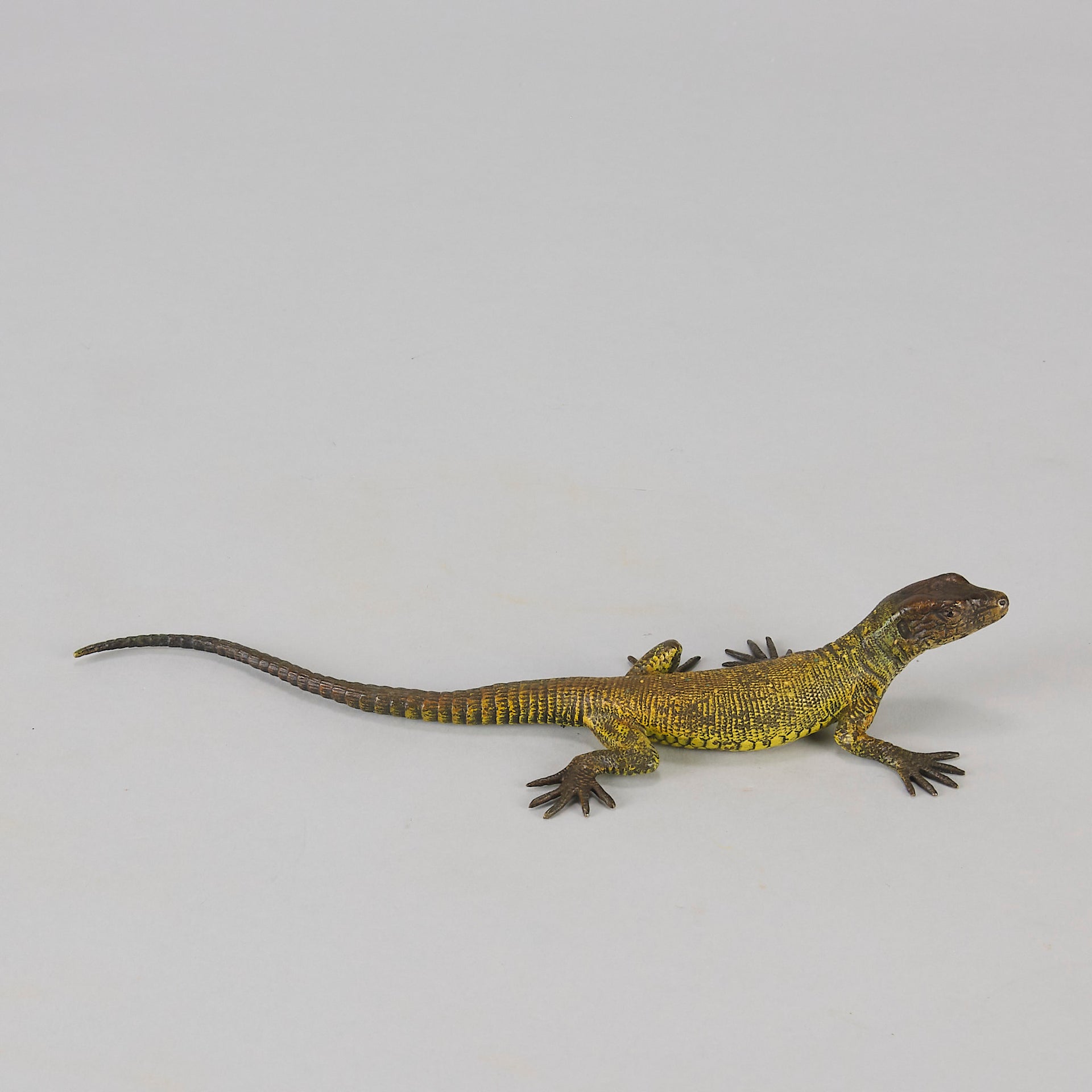 Franz Bergman cold painted bronze lizard