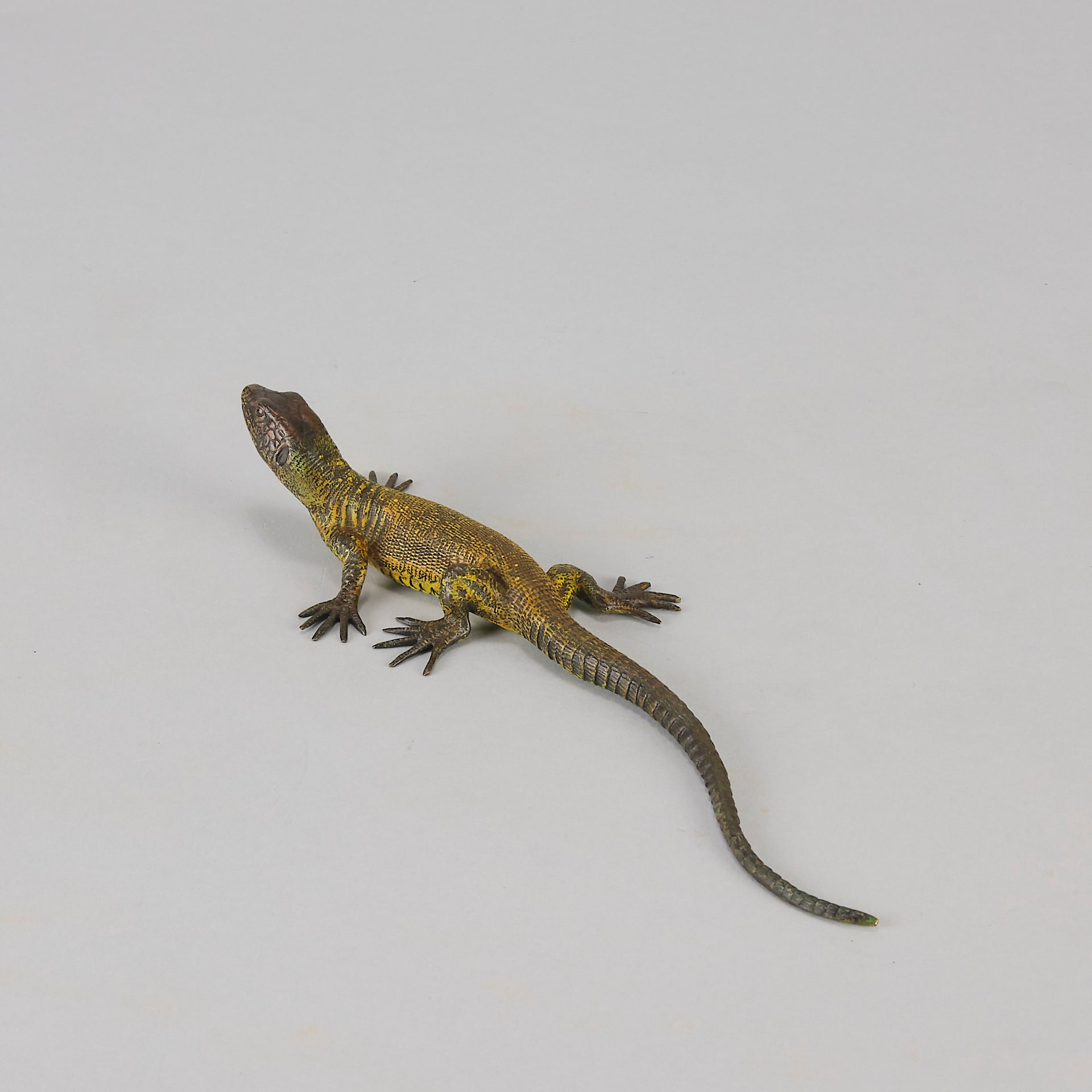 Franz Bergman cold painted bronze lizard