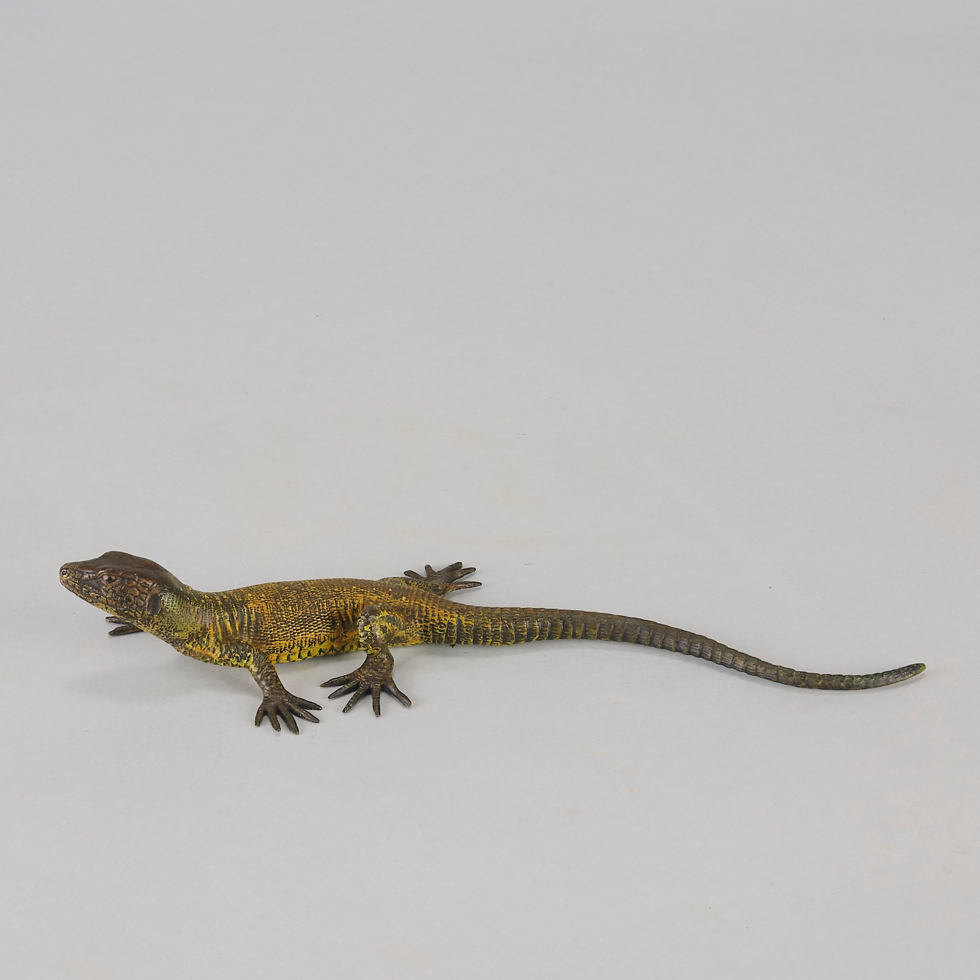 Franz Bergman cold painted bronze lizard