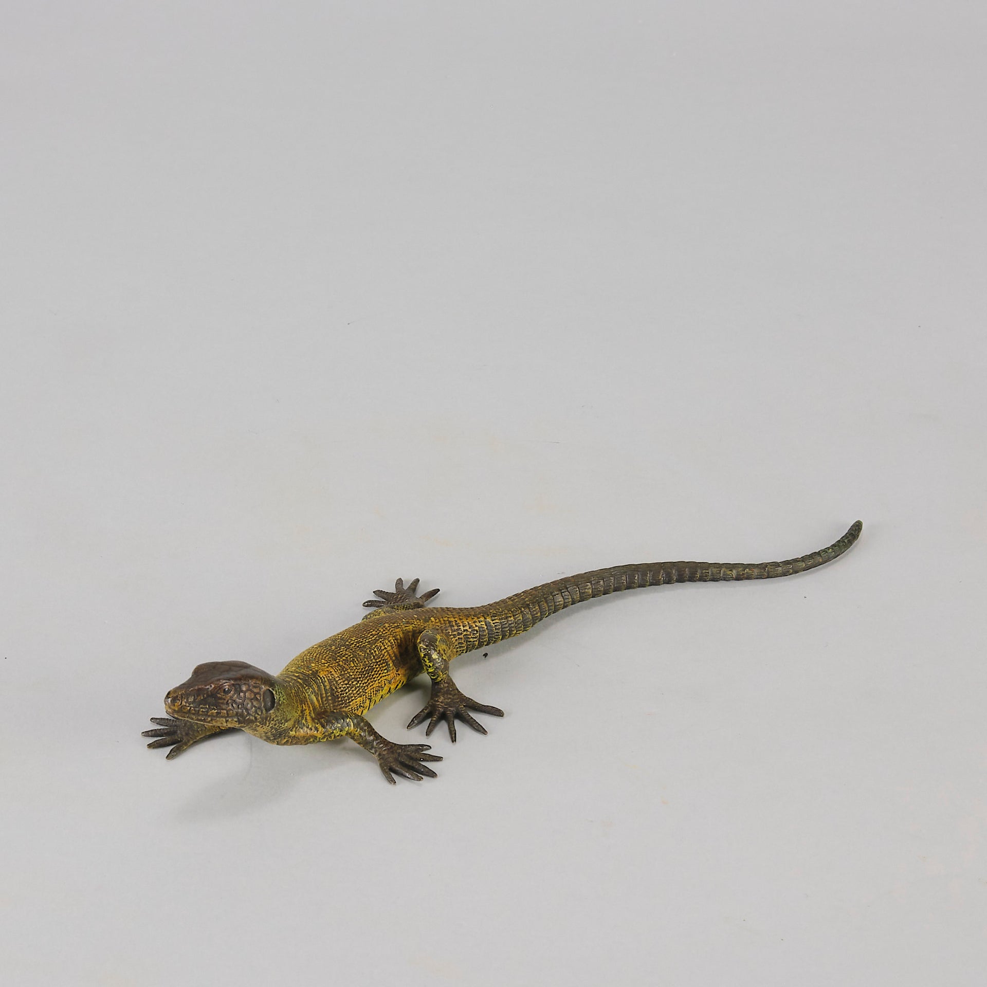 Franz Bergman cold painted bronze lizard