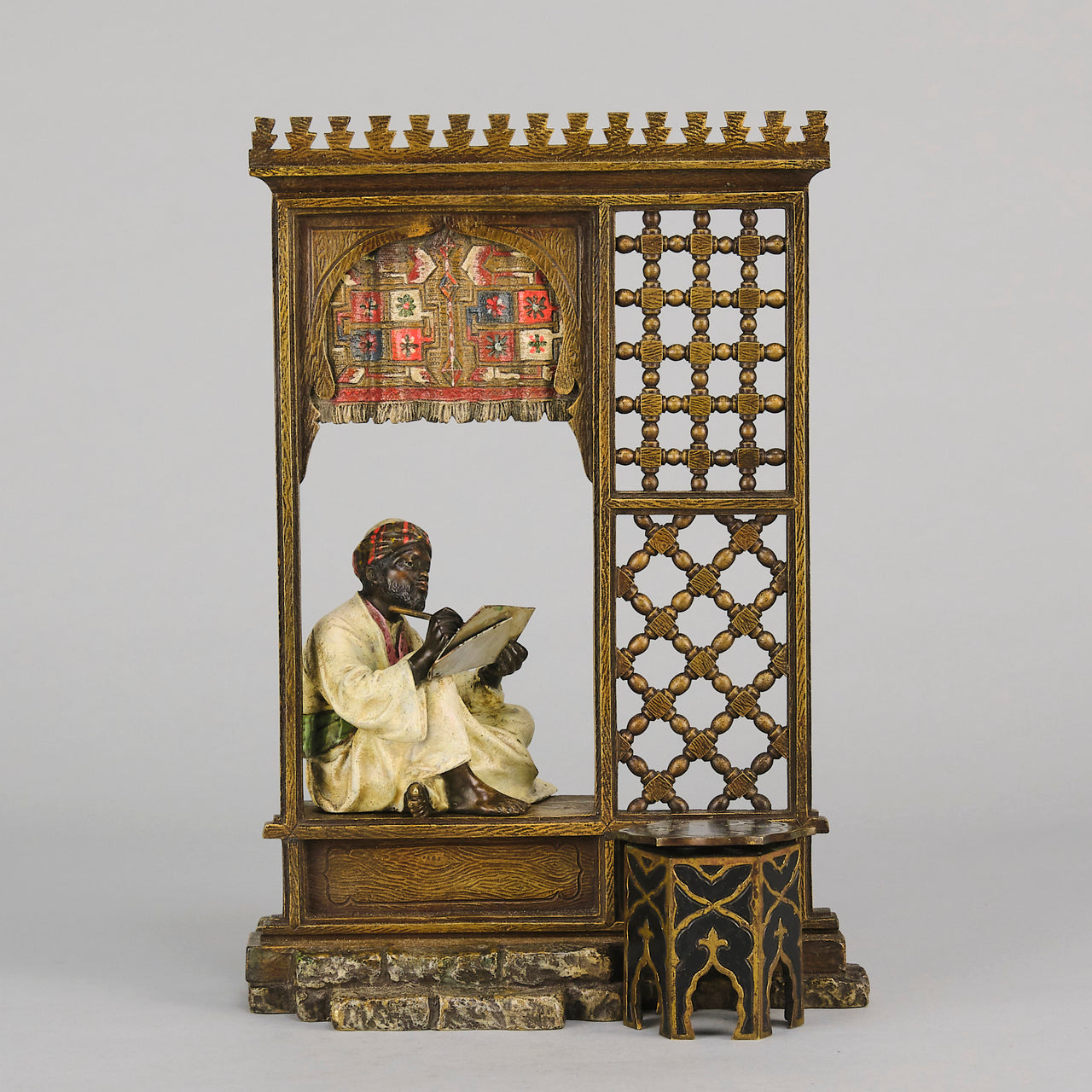 'Arab Man Writing Seated in a Window' by Franz Bergman