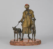 Bergman Man with Dogs - Bergman Bronze - Hickmet Fine Arts