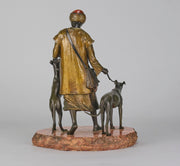Bergman Man with Dogs - Bergman Bronze - Hickmet Fine Arts