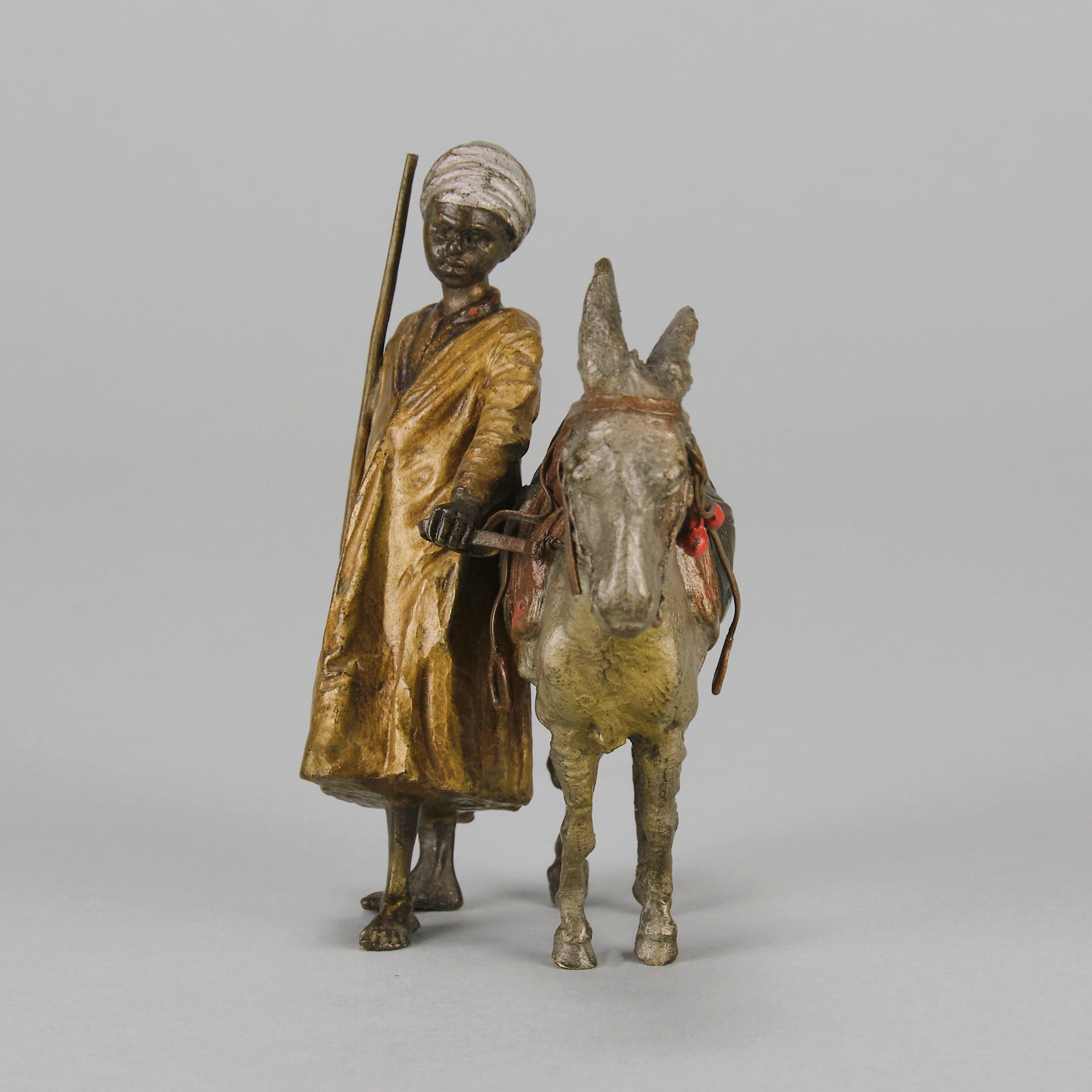 Bergman Man & Donkey - Bergman Bronze - Hickmet Fine Arts