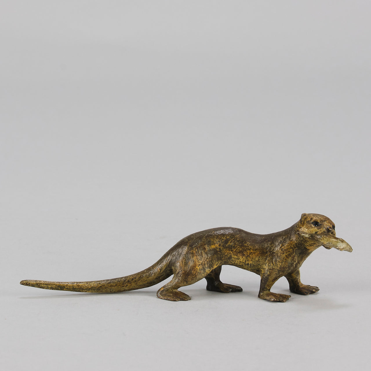 Bergman bronze Otter and Fish