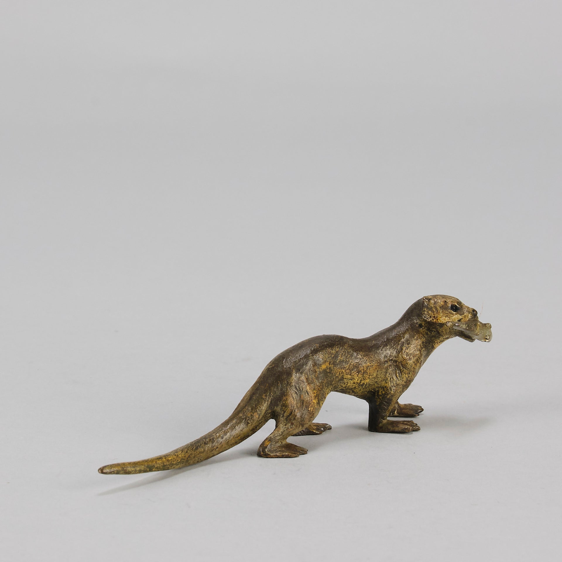 Bergman bronze Otter and Fish