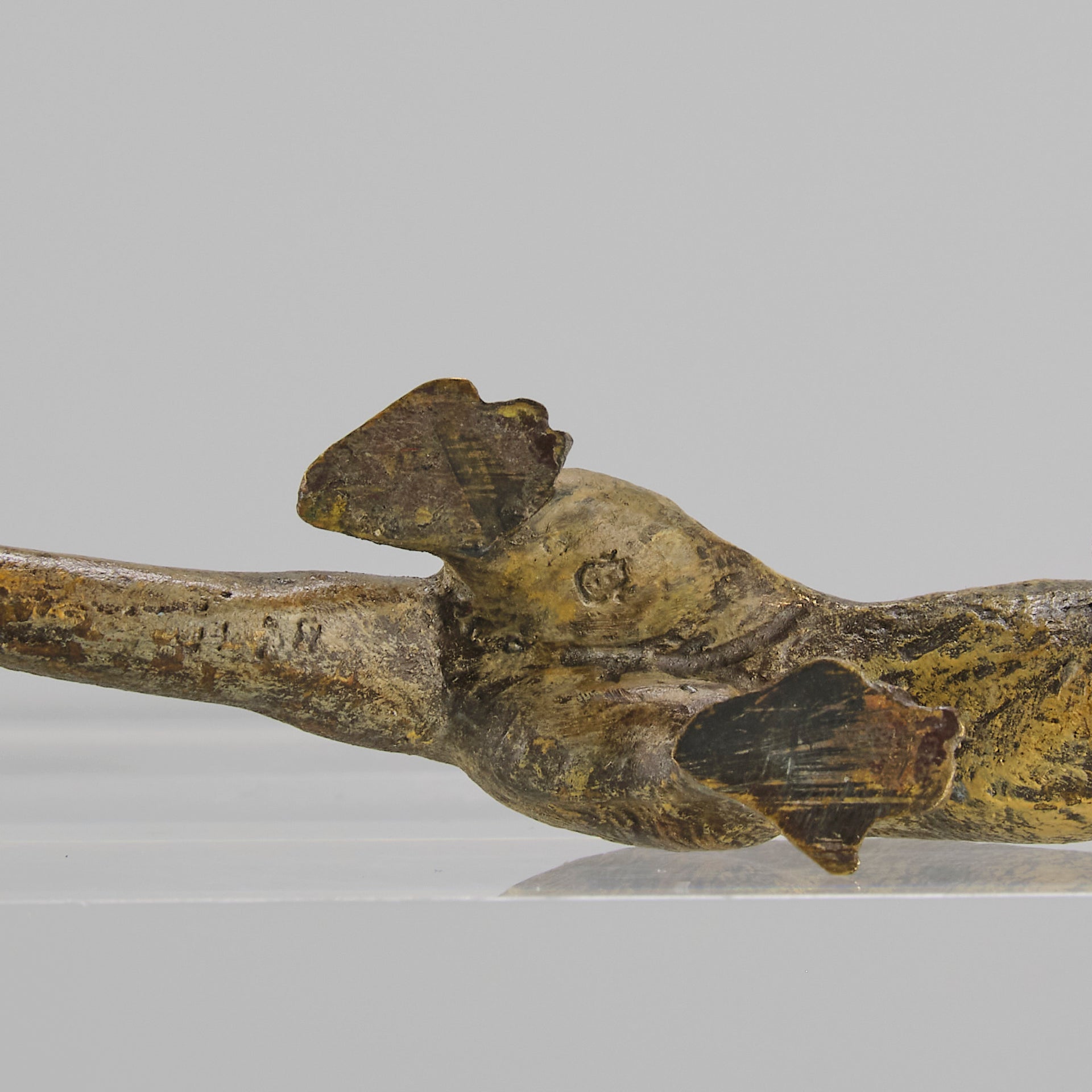 Bergman bronze Otter and Fish