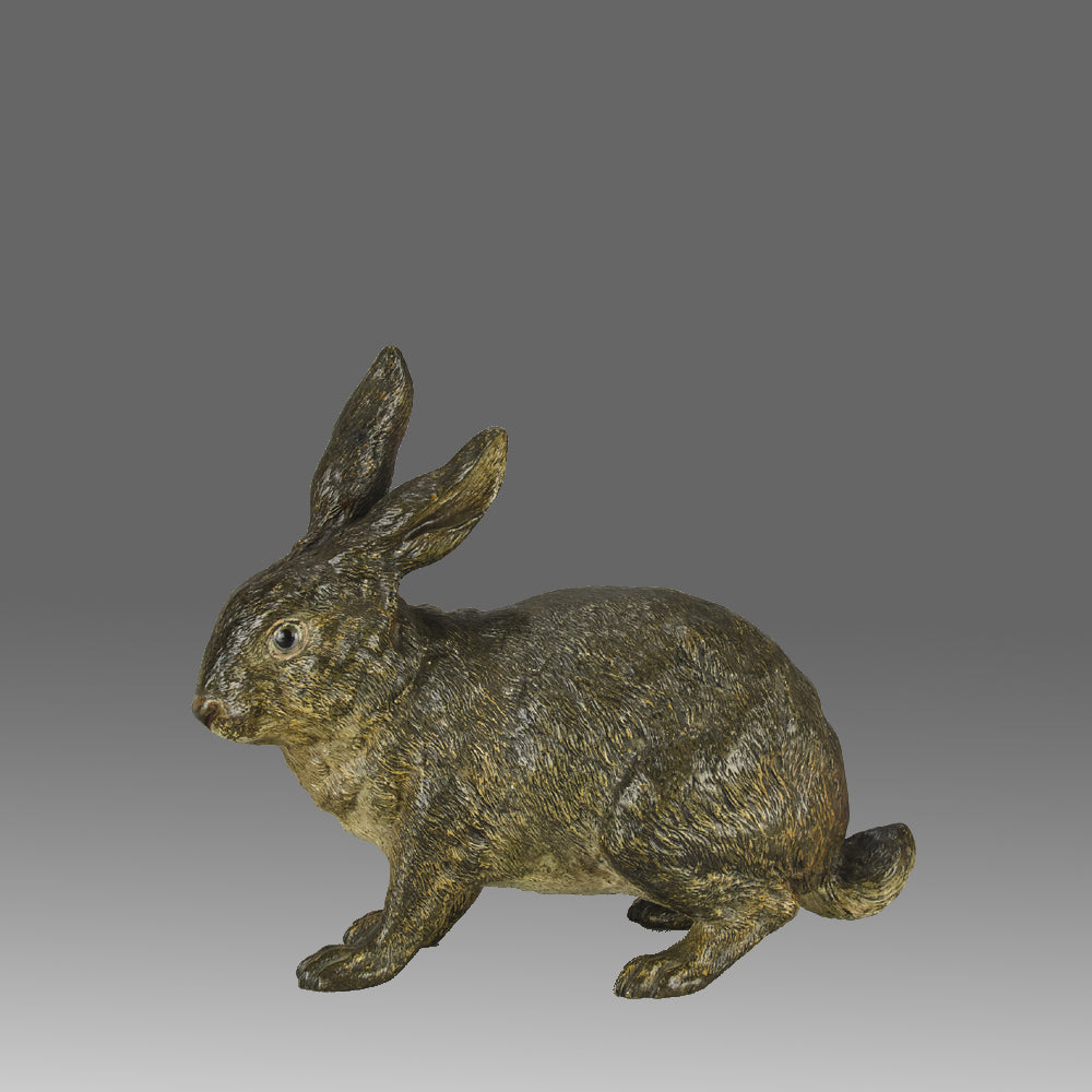 Bergman Rabbit - Antique Austrian Bronze - Hickmet Fine Arts