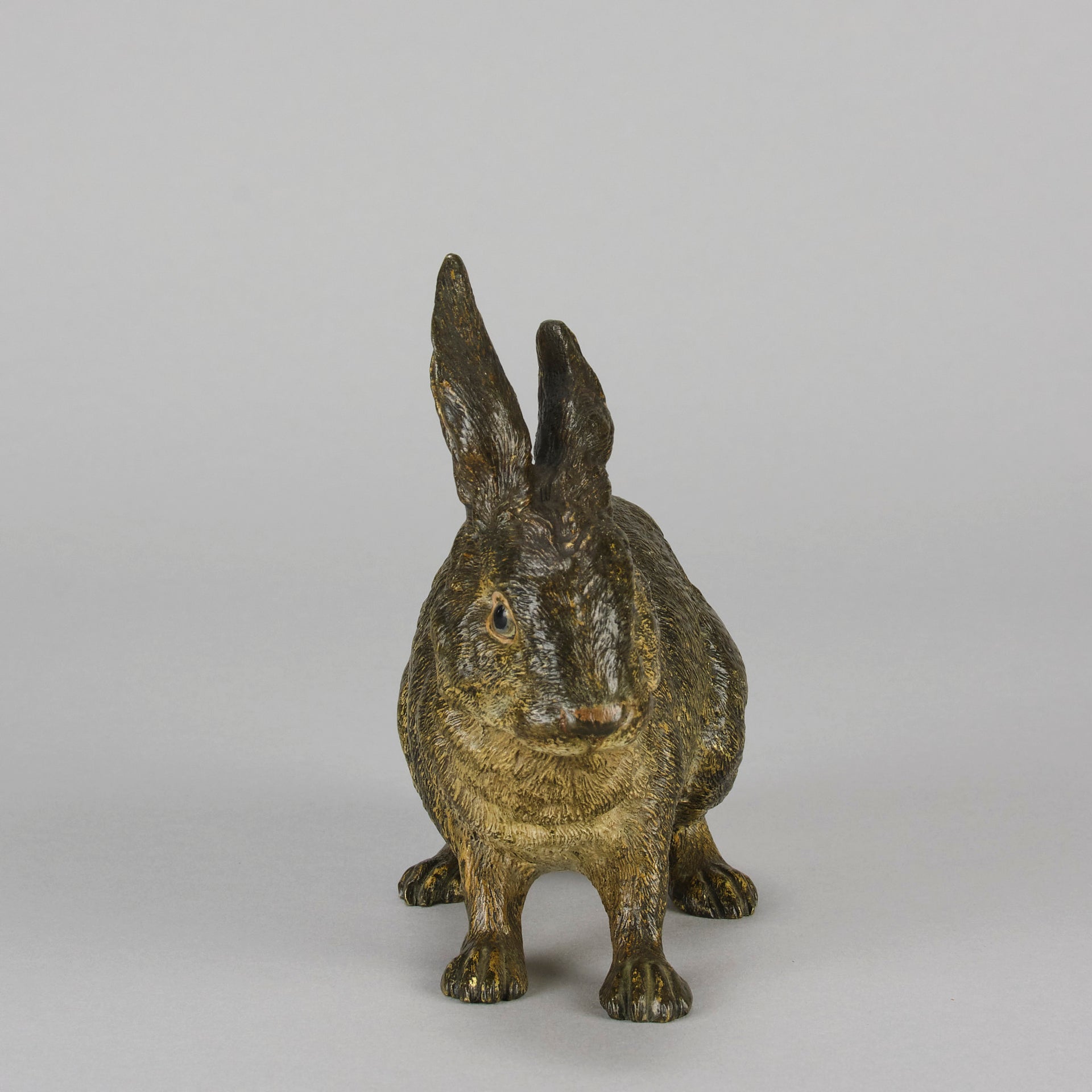 Bergman Rabbit - Antique Austrian Bronze - Hickmet Fine Arts