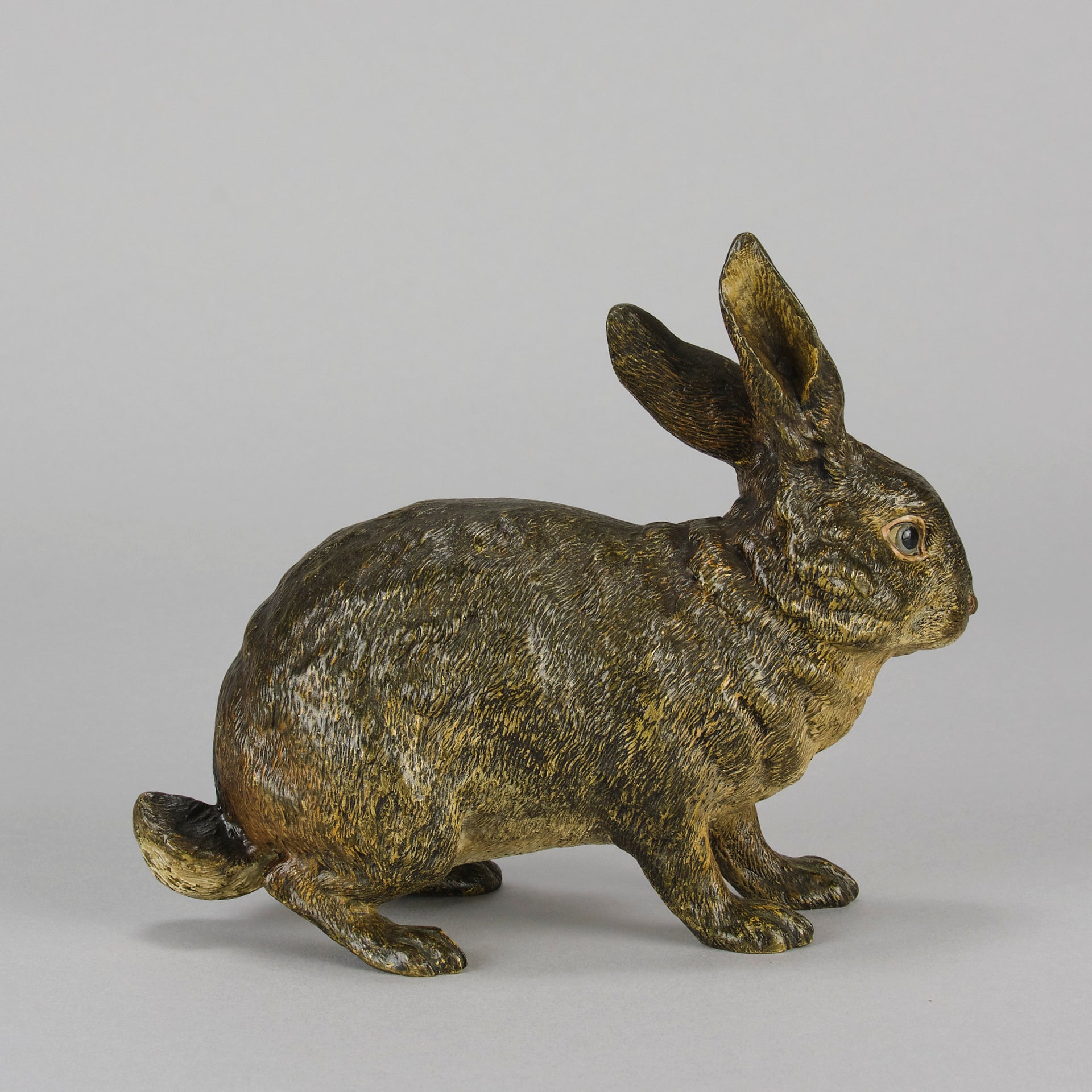 Bergman Rabbit - Antique Austrian Bronze - Hickmet Fine Arts
