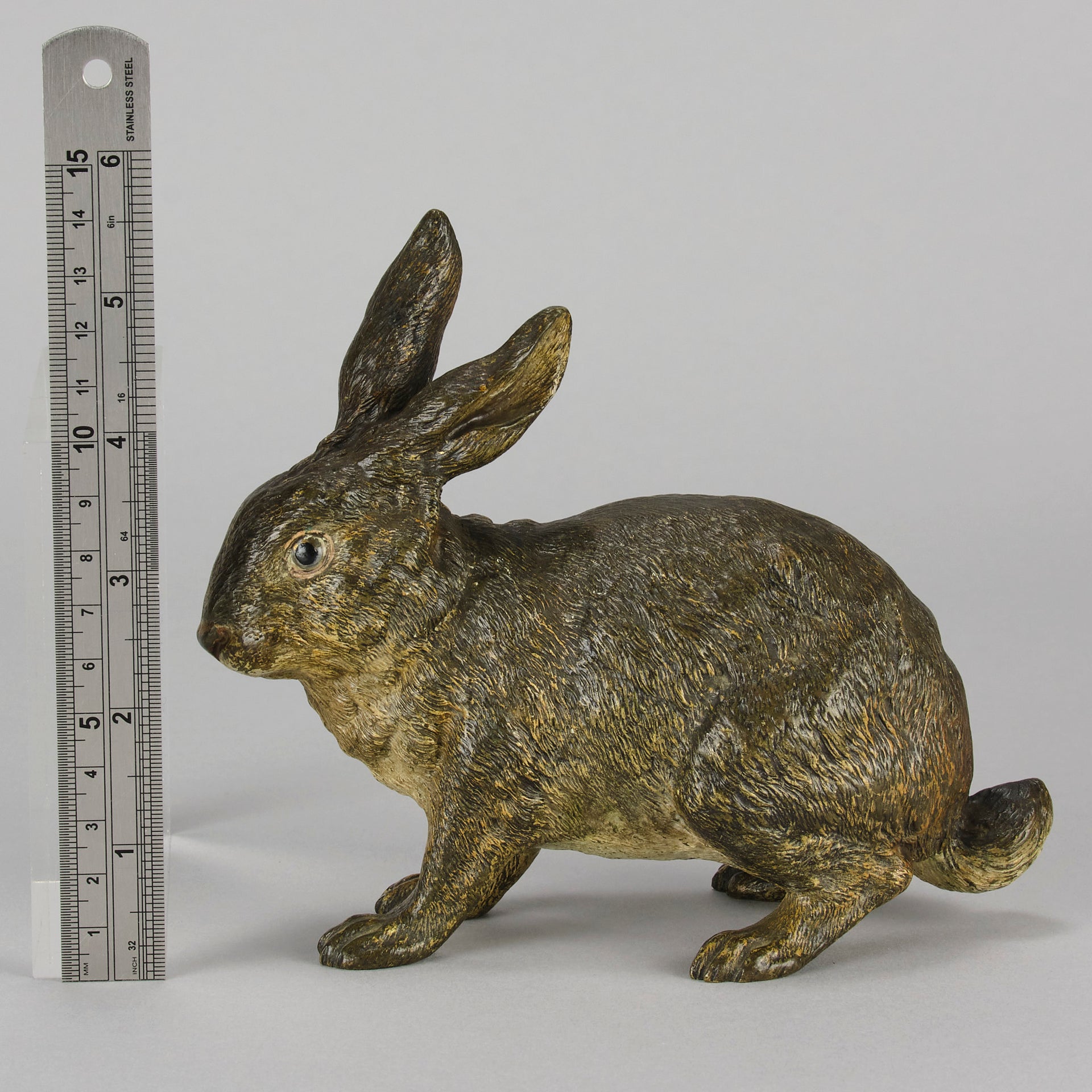 Bergman Rabbit - Antique Austrian Bronze - Hickmet Fine Arts