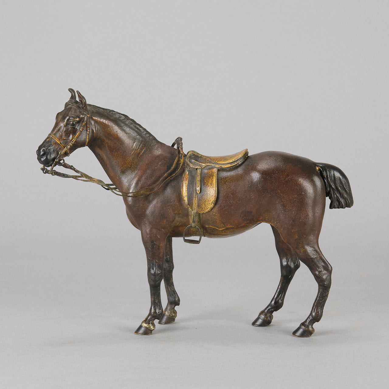 "Saddled Horse" by Franz Bergman