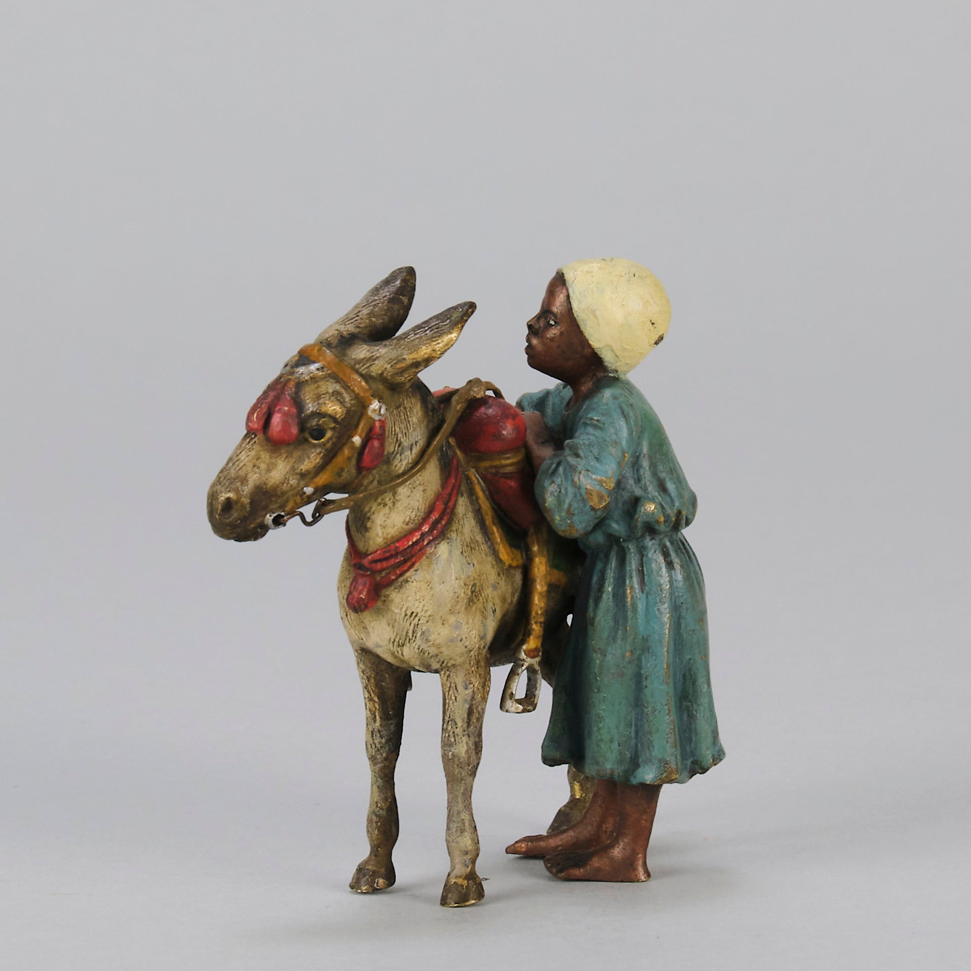 Bergman Tradesman with Donkey - Bergman Bronze - Hickmet Fine Arts