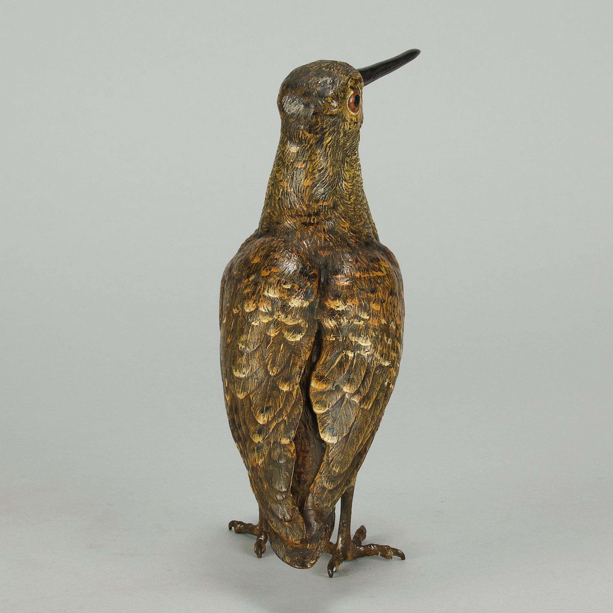 フォークアート ミッドセンチュリー ハイチ 木製 トカゲ ヴィンテージ Bergman Woodcock - Bergman Bronze - Hickmet Fine Arts