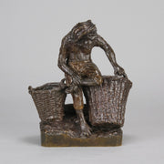 Christophe Fratin Bronze - Singe Avec des Paniers - Hickmet Fine Arts