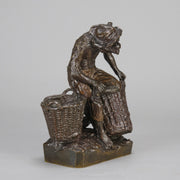 Christophe Fratin Bronze - Singe Avec des Paniers - Hickmet Fine Arts