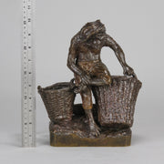 Christophe Fratin Bronze - Singe Avec des Paniers - Hickmet Fine Arts
