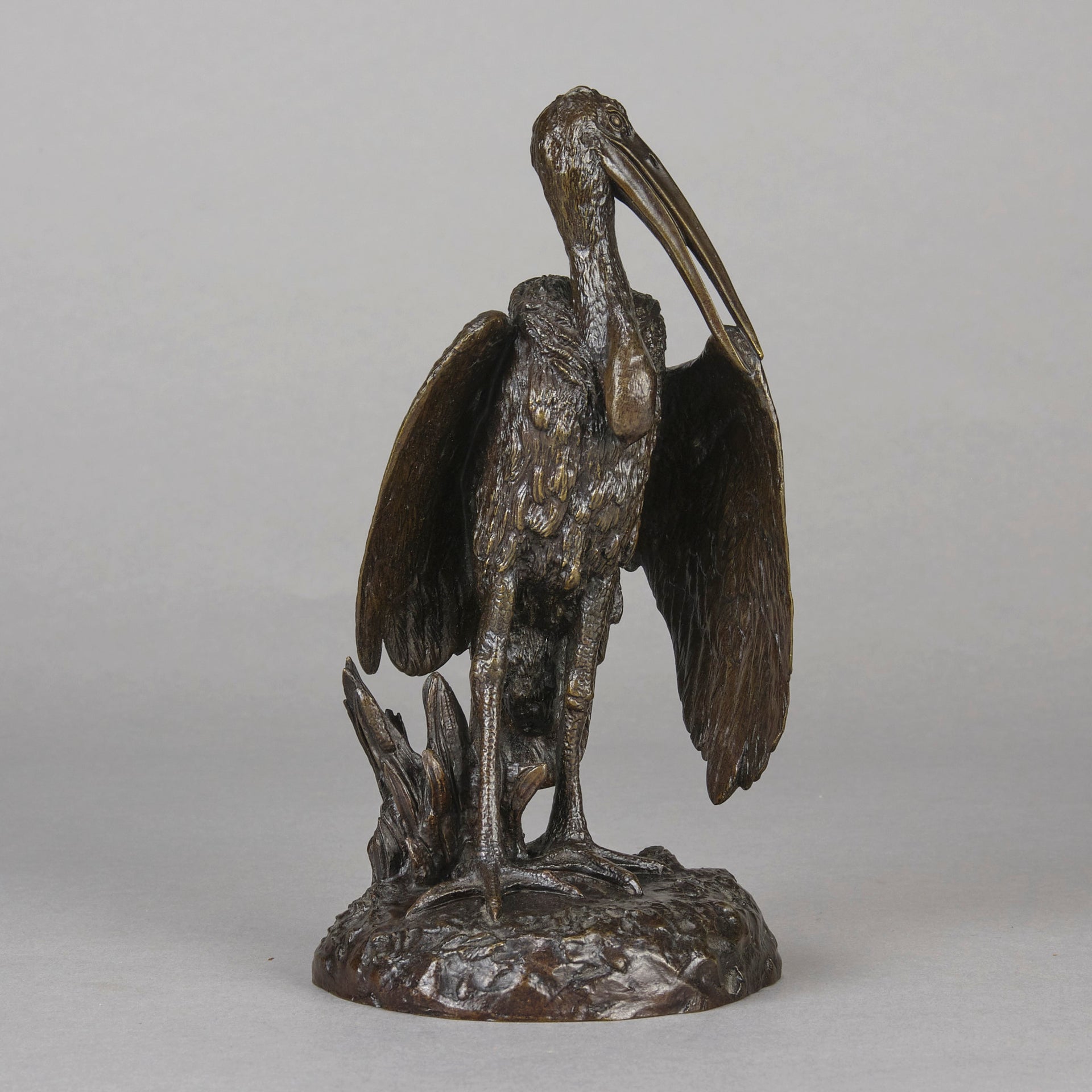Fratin Stork Cleaning - Fratin Bronze - Animaliers - Hickmet Fine Arts