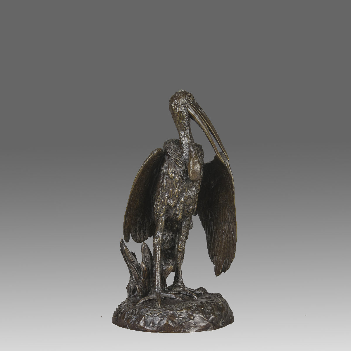Fratin Stork Cleaning - Fratin Bronze - Animaliers - Hickmet Fine Arts