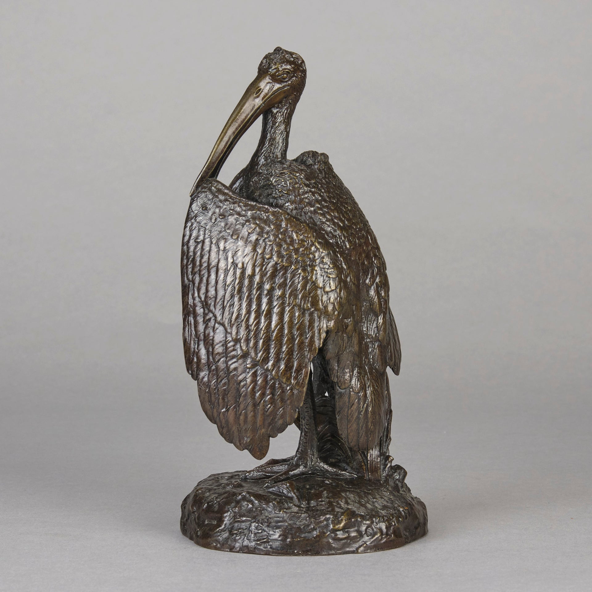 Fratin Stork Cleaning - Fratin Bronze - Animaliers - Hickmet Fine Arts